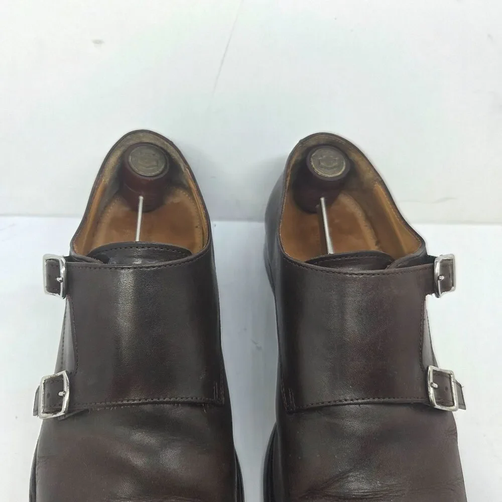 Suit Supply Mens Brown Leather Double Monk Strap Shoes Size US 9.5 M EUR 42.5